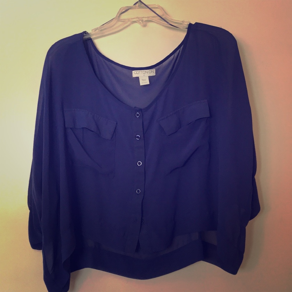 Royal blue blouse